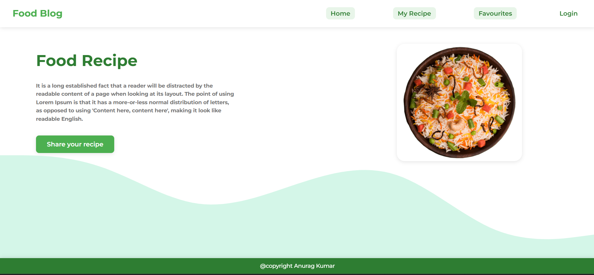 Food Recipe Web App project